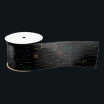 Colourful Mathematics Equations Math Formulas  Satin Ribbon<br><div class="desc">A colourful mathematics equations and formulas pattern on a black background. An ideal design for math teachers,  mathematic enthusiasts,  scientists,  math students,  mathematics tutors,  arithmetic etc. A modern math pattern for back to school students and teachers etc.</div>