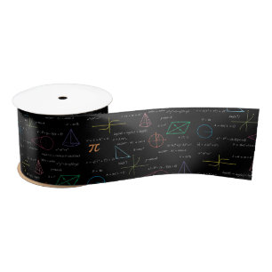 Colourful Mathematics Equations Math Formulas Satin Ribbon