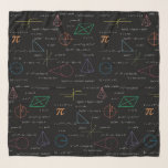 Colourful Mathematics Equations Math Formulas  Scarf<br><div class="desc">A colourful mathematics equations and formulas pattern on a black background. An ideal design for math teachers,  mathematic enthusiasts,  scientists,  math students,  mathematics tutors,  arithmetic etc. A modern math pattern for back to school students and teachers etc.</div>