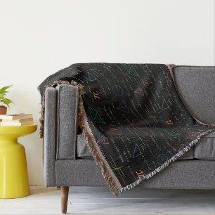 Colourful Mathematics Equations Math Formulas Throw Blanket