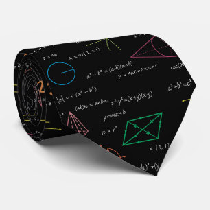 Colourful Mathematics Equations Math Formulas  Tie