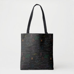 Colourful Mathematics Equations Math Formulas Tote Bag