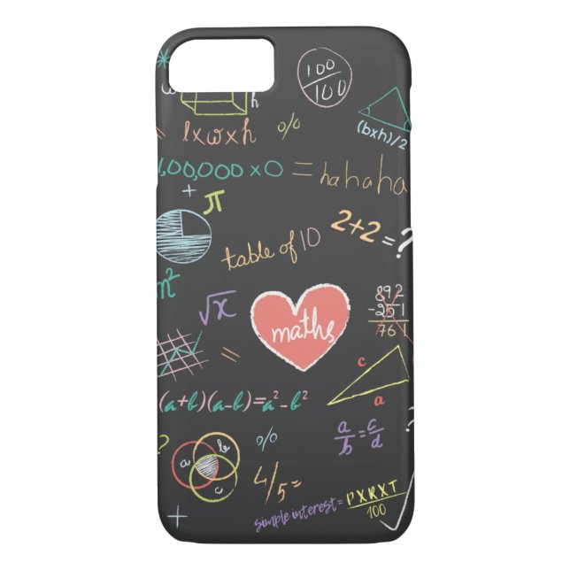 Colourful Mathematics Formula Phone Case (Back)