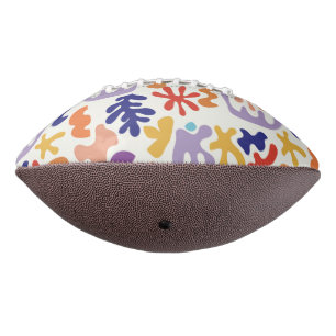 Colourful Matisse Pattern Abstract Botanical Shape American Football