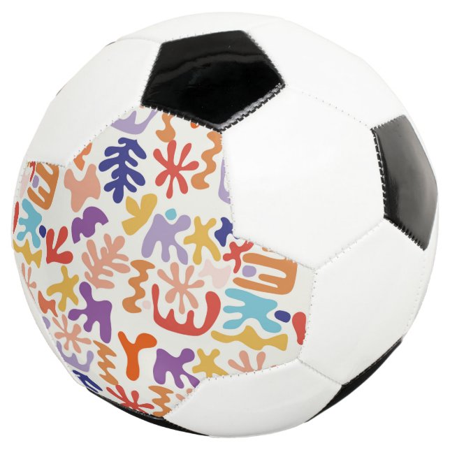 Colourful Matisse Pattern Abstract Botanical Shape Football (Three Quarter)