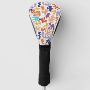 Colourful Matisse Pattern Abstract Botanical Shape Golf Head Cover