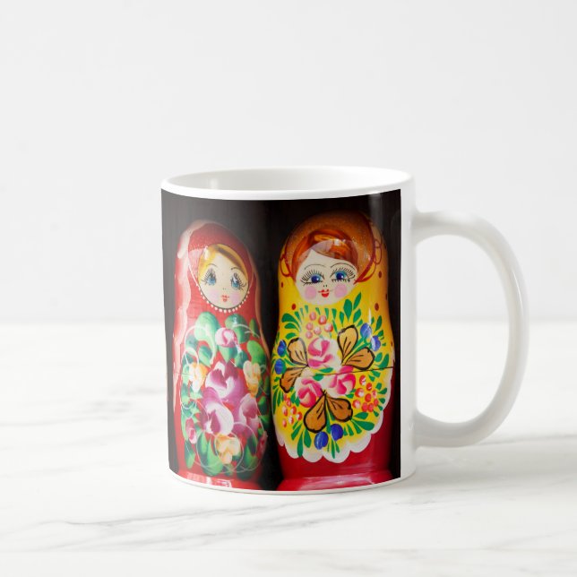 Colourful Matryoshka Dolls Coffee Mug (Right)