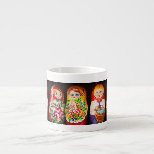 Colourful Matryoshka Dolls Espresso Cup