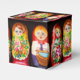 Colourful Matryoshka Dolls Favour Box