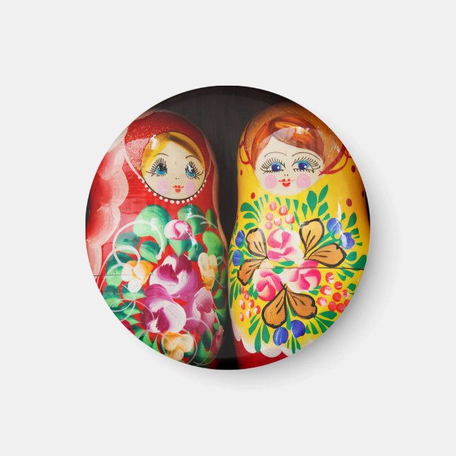Colourful Matryoshka Dolls Magnet (Front)