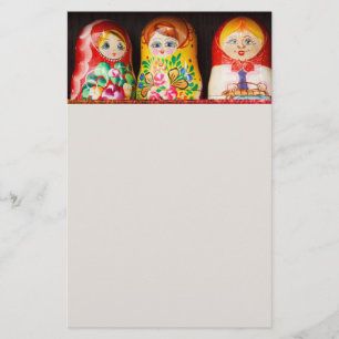 Colourful Matryoshka Dolls Stationery