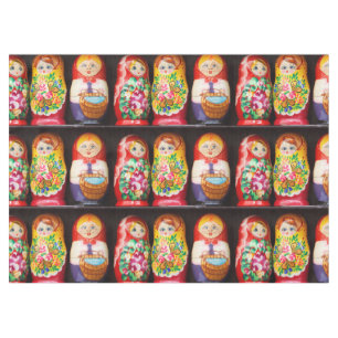 Colourful Matryoshka Dolls Tablecloth