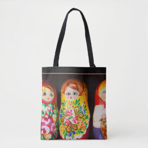 Colourful Matryoshka Dolls Tote Bag