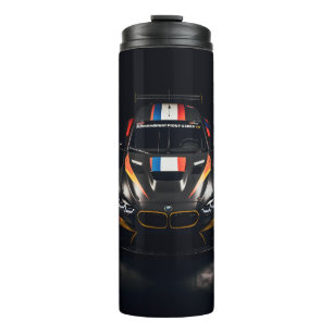 Colourful matte race car thermal tumbler
