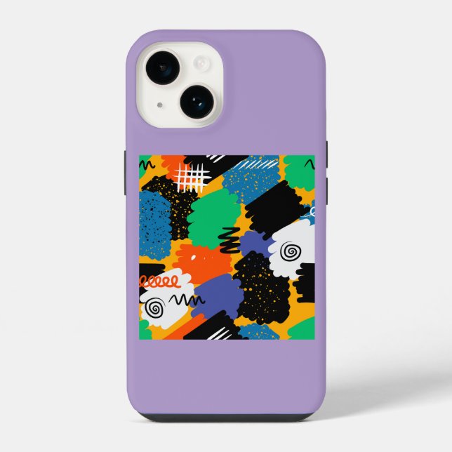 Colourful Maximalist Design  iPhone Case (Back)