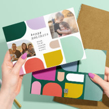 Colourful Maximalist Flat Holiday Card