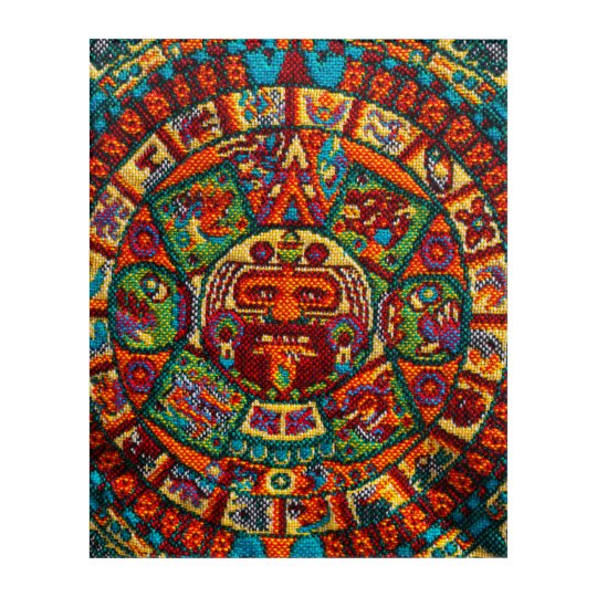 Colourful Mayan Calendar Acrylic Wall Art Zazzle.co.uk