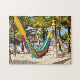 Colourful Mayan Hammock Cozumel Mexico Puzzle