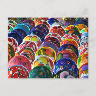 Colourful Mayan Mexican Bowls Postcard