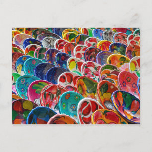 Colourful Mayan Mexican Bowls Postcard