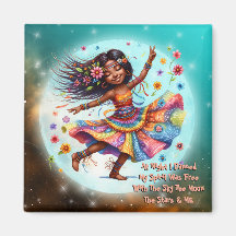 Colourful-Me Hippie Chic Moon Dance Magnet