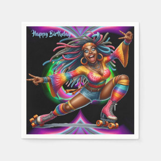 Colourful-Me Hippie Chic Skater Paper Napkin