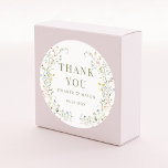 Colourful Meadow Wild Flower Wedding Thank You Classic Round Sticker<br><div class="desc">Immerse yourself in the classic charm of our bohemian wedding thank-you round stickers,  adorned with a delightful wreath of colourful meadow wildflower blooms personalised with the names of the bride and groom in dusty green minimalist calligraphy script. Ideal for summer or autumn outdoor garden celebrations.</div>