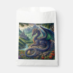 Colourful, Mediaeval Dragon castle Favour Bags