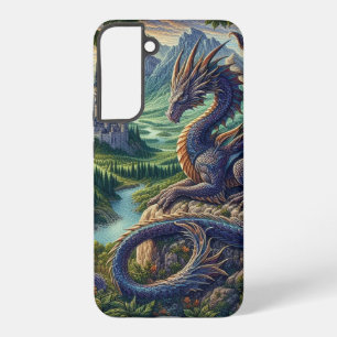 Colourful, Mediaeval Dragon castle Samsung Galaxy Case