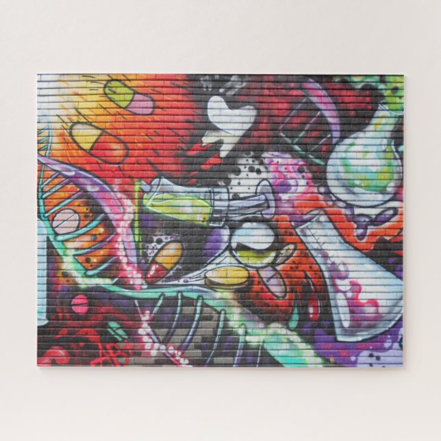 Colourful Medical Theme Graffiti Jigsaw Puzzle (Horizontal)