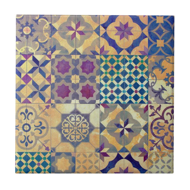 Colourful Mediterranean & Aegean traditional tiles (Front)