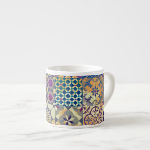 Colourful Mediterranean & Aegean traditional tiles Espresso Cup
