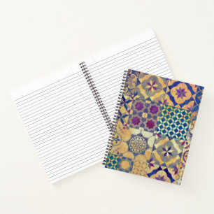Colourful Mediterranean & Aegean traditional tiles Notebook