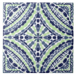 Colourful Meditteranean Blue Green Mosaics Tile