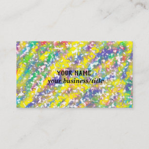 Colourful Melted Crayons Background Fun Business Card
