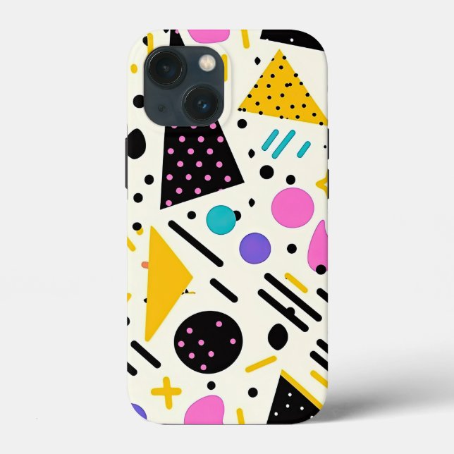 Colourful Memphis Pattern Case-Mate iPhone Case (Back)
