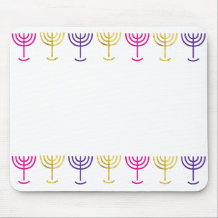 Colourful Menorah Mouse Pad