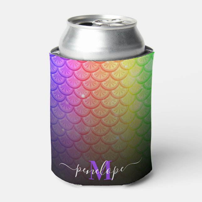 Colourful Mermaid Can Cooler (Can Front)