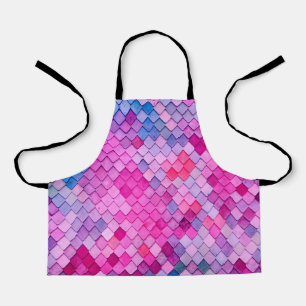 Colourful Mermaid FishTail Tiles Pattern Apron