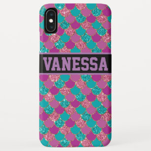 Colourful Mermaid Glitter - Personalise Your Own iPhone XS Max Case