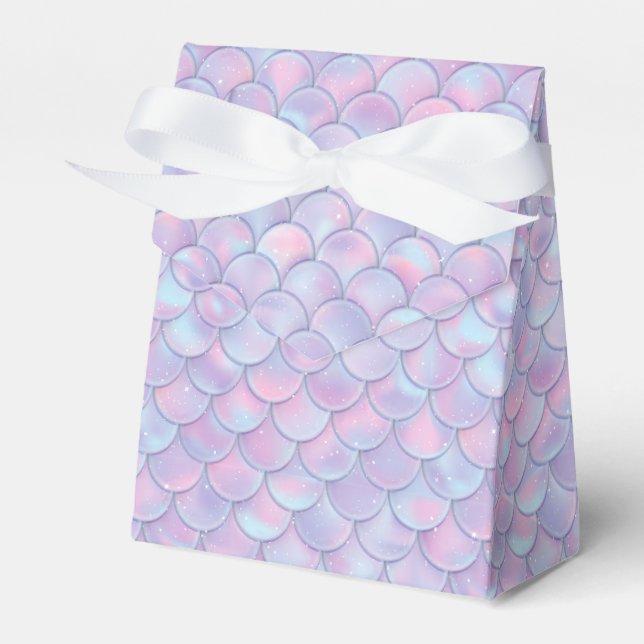 Colourful Mermaid Scale All Ages Birthday Favour Box (Front Side)