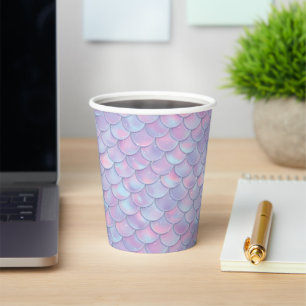 Colourful Mermaid Scale All Ages Birthday Paper Cups