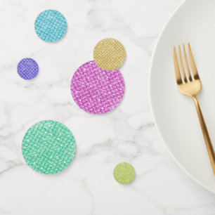 Colourful Mermaid Scales Design Table Confetti