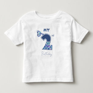 Colourful Mermaid Scales Little Girls 2nd Birthday Toddler T-Shirt