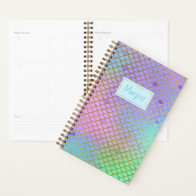 Colourful Mermaid Scales Planner (Display)
