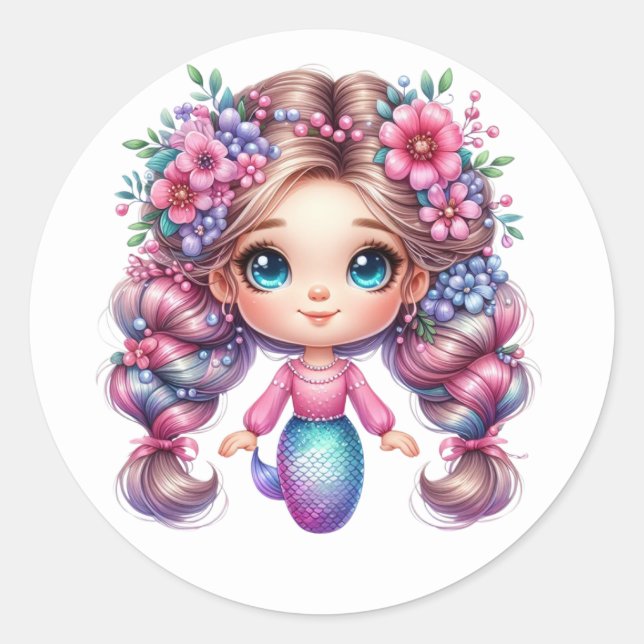 Colourful Mermaid Stickers (Front)