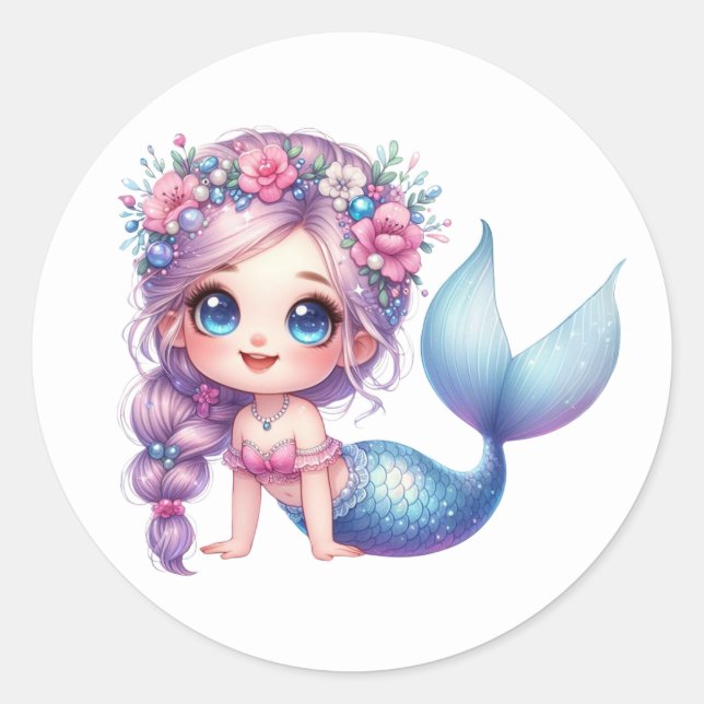 Colourful Mermaid Stickers (Front)