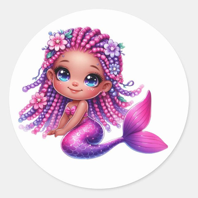 Colourful Mermaid Stickers (Front)