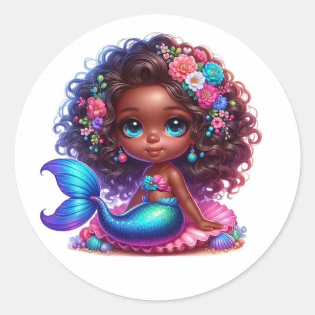 Colourful Mermaid Stickers (Front)