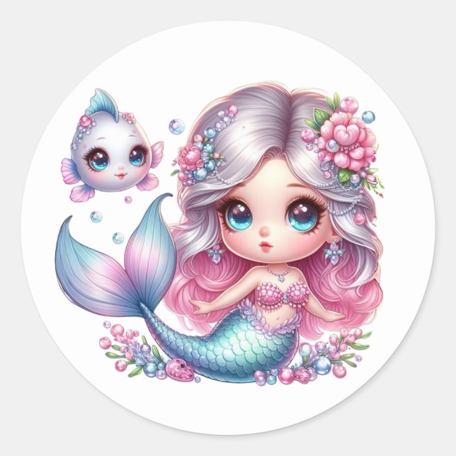 Colourful Mermaid Stickers (Front)